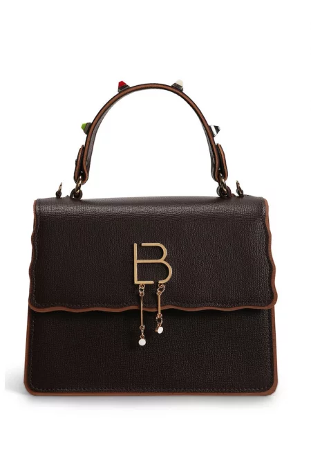 Чанта crossbody  с апликация на метално лого