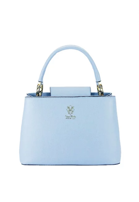 Чанта от естествена кожа с дръжка B-8950 119 - Син