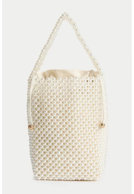 Чанта със синтетична перла