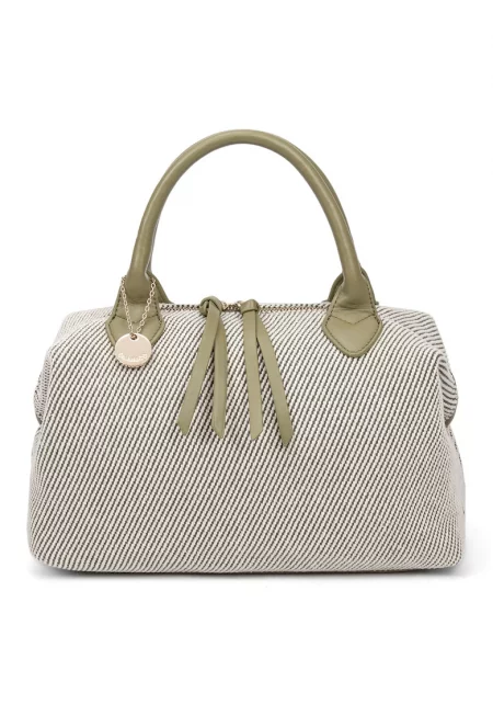 Чанта със сплетен дизайн - Тъмнозелен