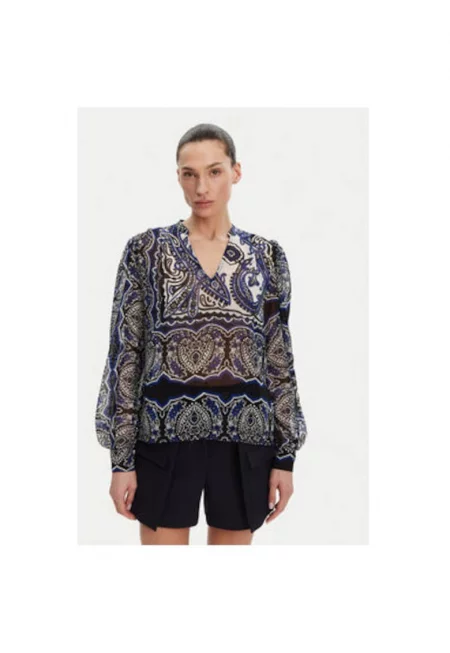 Дамска блуза  251-OJAL.F - Полиестер - Тъмносин