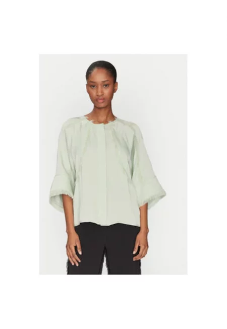 Дамска риза -  305138446 - Вискоза - Зелена - Зелен