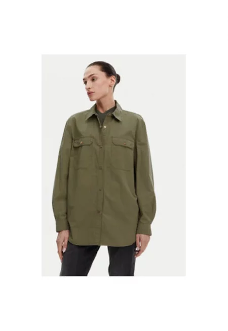 Дамска риза -  305244642 - Памук - Зелен - Зелен