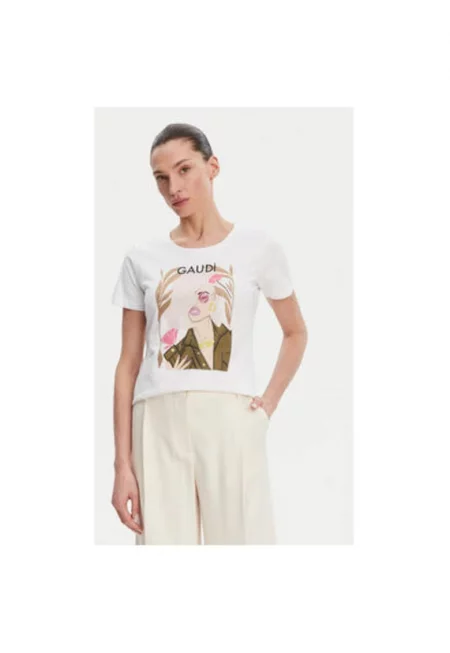 Дамска тениска  511BD64035 - Памук - Бял