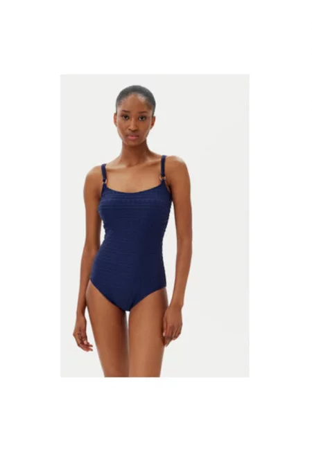 Дамски бански костюм  BM058 - Полиамид/Еластан - Тъмносин - Тъмносин