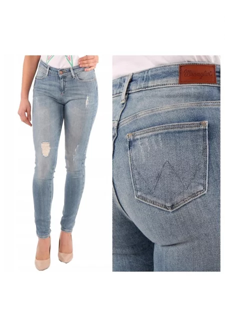 Дамски дънки -  Skinny - 11083-184 - Памук|Полиестер|Еластан - Дълги - Petite - Дънкови - W24-L32 US - Сини