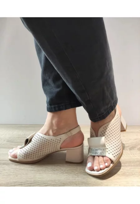 Дамски елегантни сандали  60003A 03-N Бежов - Бежов