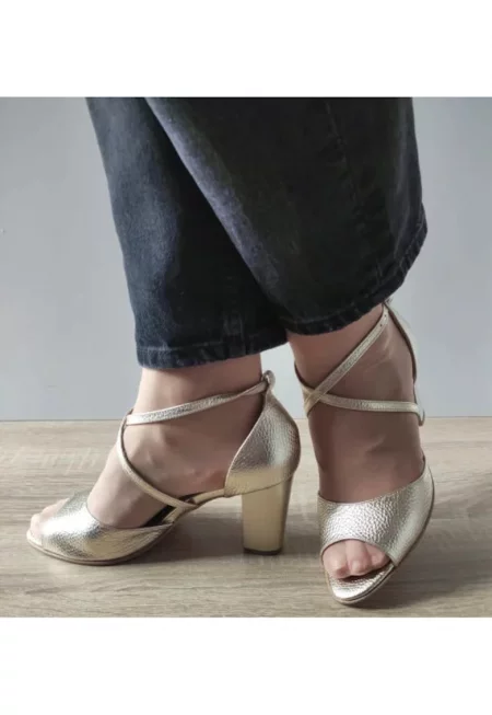 Дамски сандали  38336 - Елегантни - Златист