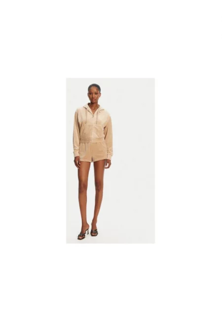 Дамски спортни шорти  JCWH121001 - Полиестер/Еластан - Бежов