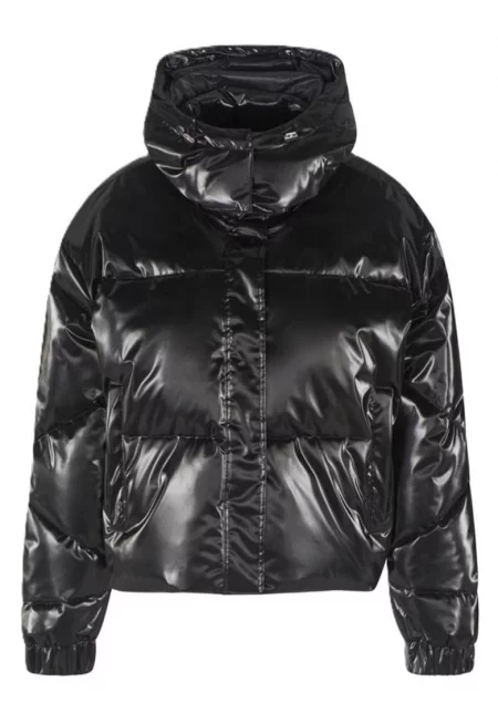 Дамско яке  MOUNTAIN WINTER JACKET COATED BOMBER EXTRA PADDED - Полиестер - Черно - Черен