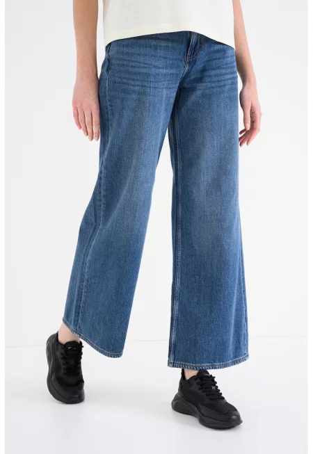 Дънки Medley с модал и лиосел с широк крачол - Морскосин