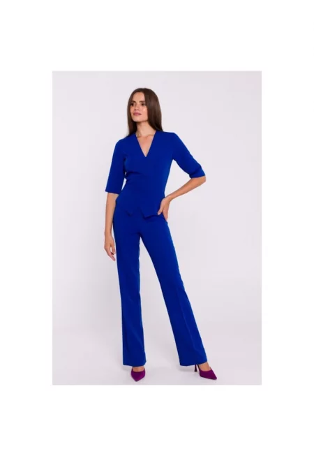 Елегантен дамски гащеризон с пеплум -