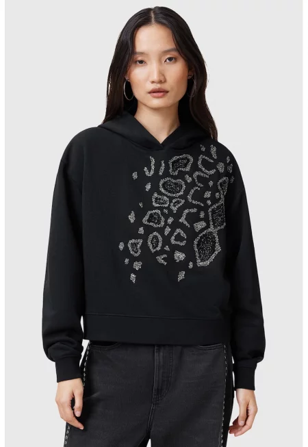 Худи Pippa с мъниста - Черен/Сребрист