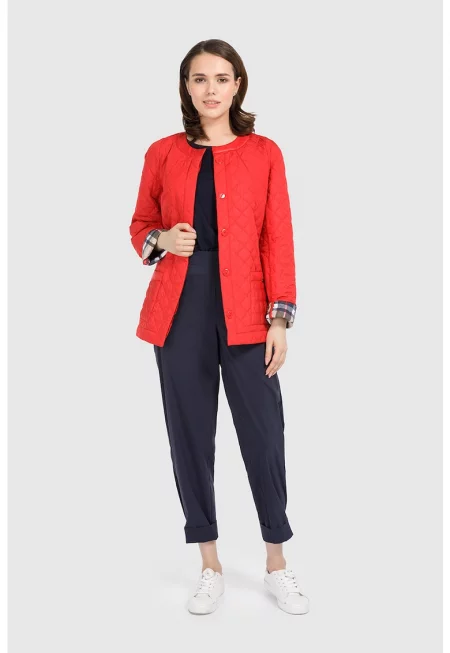 Капитонирано яке с пришити джобове