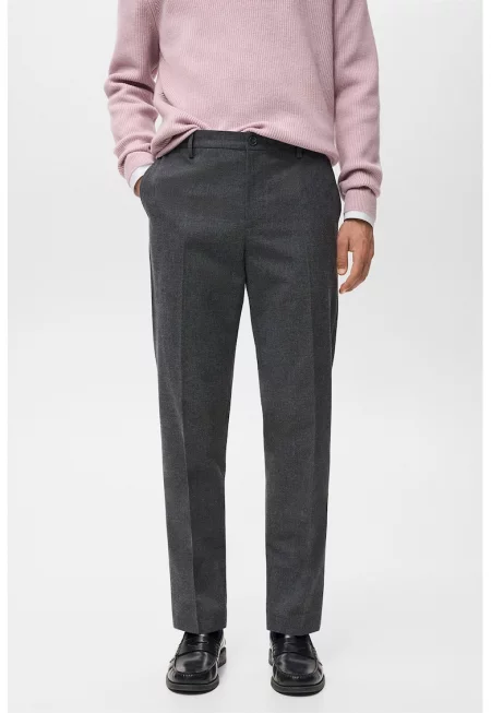 Кариран слим панталон - Антрацитно сиво