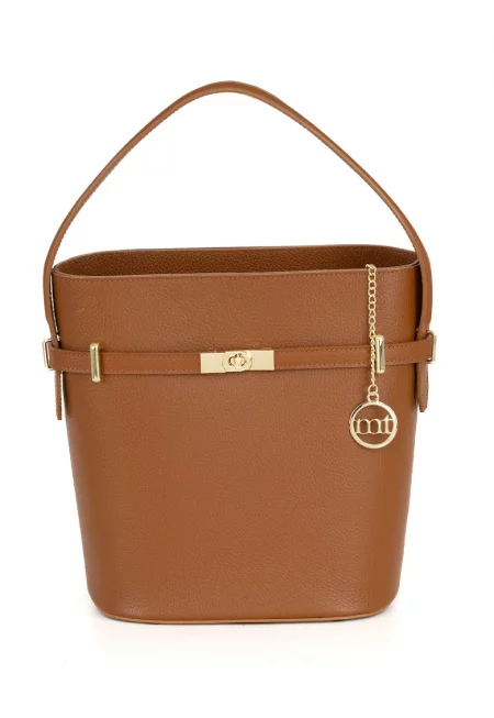 Кожена чанта Bucket