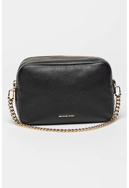 Кожена чанта през рамо Bryant - Черен