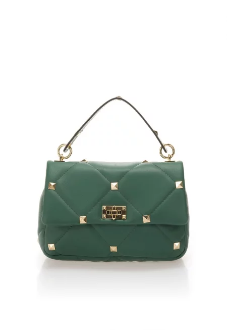 Кожена чанта през рамо с райета