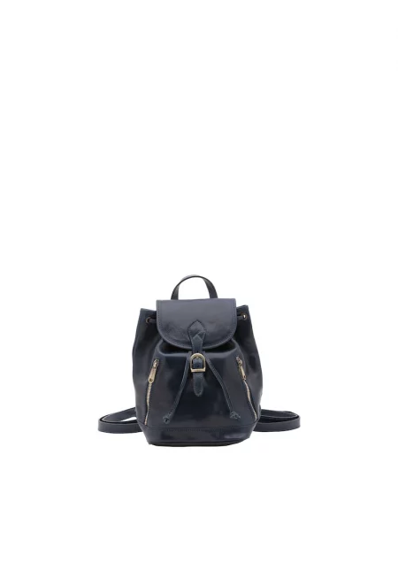 Кожена раница с джобове с цип