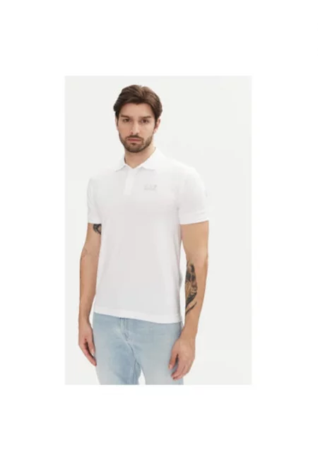 Мъжка поло риза  Emporio Armani - 8NPF14 PJVQZ - Памук - Бял - Бял
