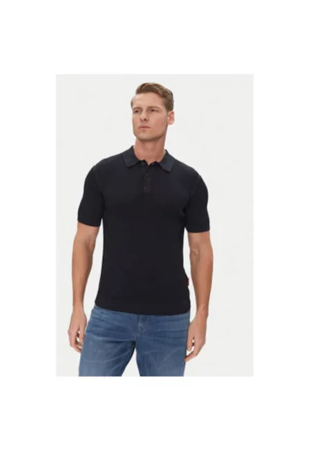 Мъжка поло тениска  10019222 30045448 - памук - тъмносиньо - Тъмносин