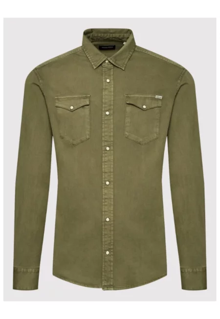 Мъжка риза -  209092288 - Памук - Зелен