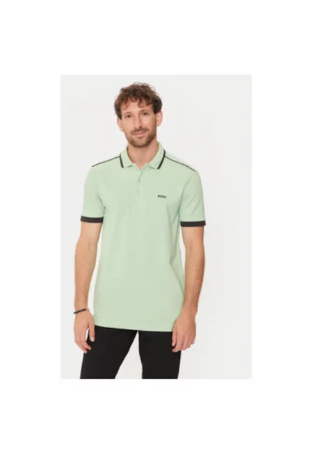 Мъжка тениска -  303677060 - Памук - Зелен - Зелен