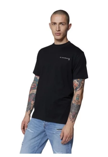 Мъжка тениска  T-SHIRT PRENZEL - Памук - Черен - Черен