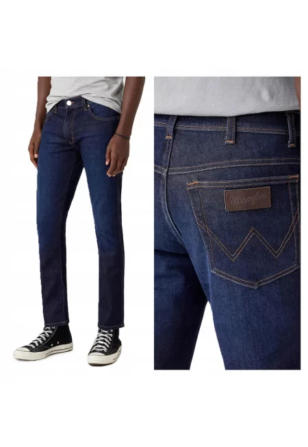 Мъжки дънки -  Texas Slim Slim Fit - Средна талия - Цип - Дълги - 5 джоба - Памук - Син
