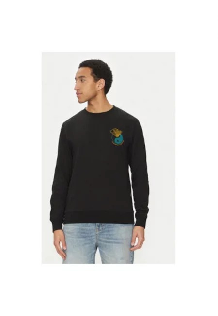 Мъжки суитшърт  EQYFT05055-KVJ0 - Памук/Полиестер - Черен