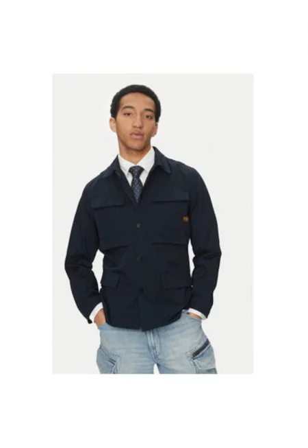 Мъжко яке G Star Raw - D26429-D967 - Рециклиран полиестер/Органичен памук - Тъмносиньо