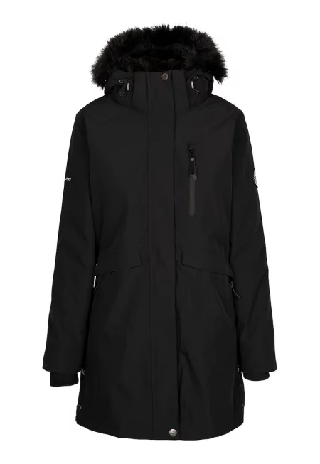Непромокаемо подплатено трекинг зимно яке Zambel с качулка - Черен