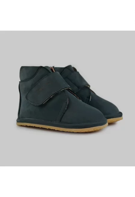 Nubuck Barefoot Short Boots - Тъмно морско синьо
