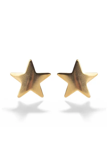 Обеци с 18K злато - Златист