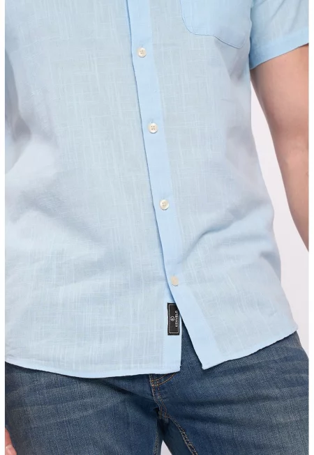 Памучна риза с къси ръкави