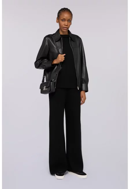 Панталон с вълна с широк крачол