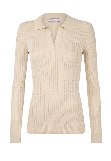 Плетен слим пуловер