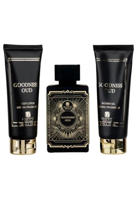 Подаръчен комплект Goodness Oud парфюмна вода 100 мл - душ гел 100 мл и лосион за тяло 100 мл -