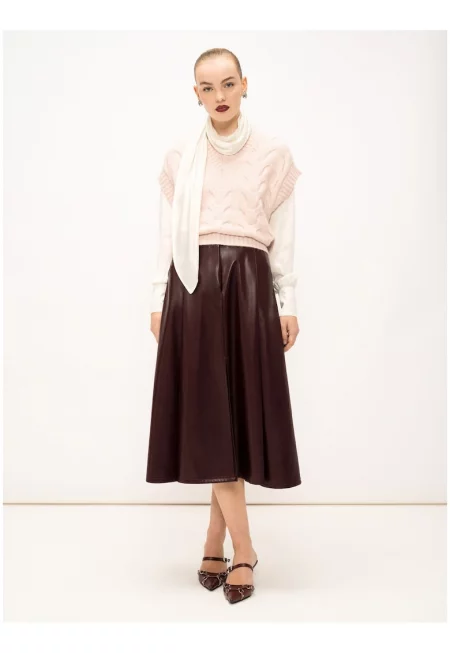 Пола Oriana Pro от еко кожа с шеластична талия