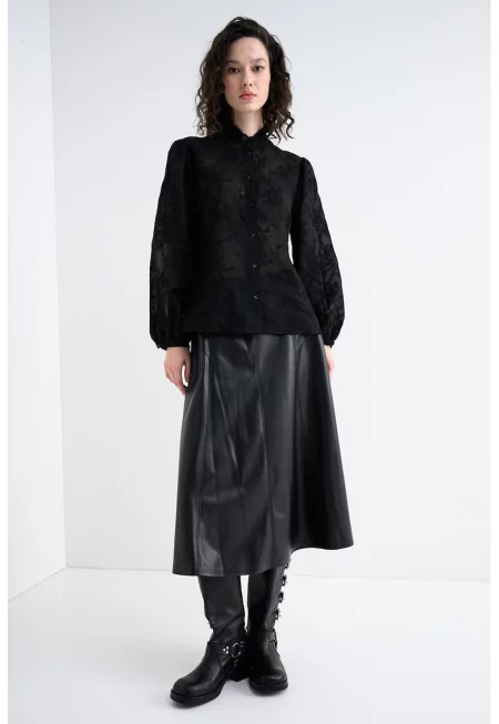 Полупрозрачна риза с лиосел