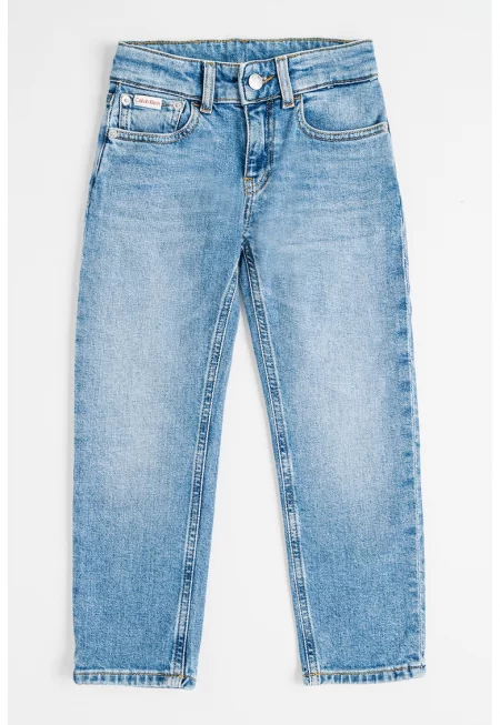 Прави дънки - Пастелносин