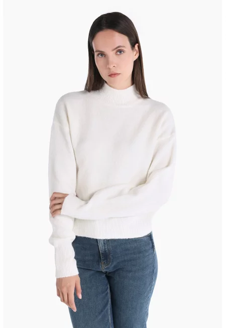 Пуловер с паднали ръкави