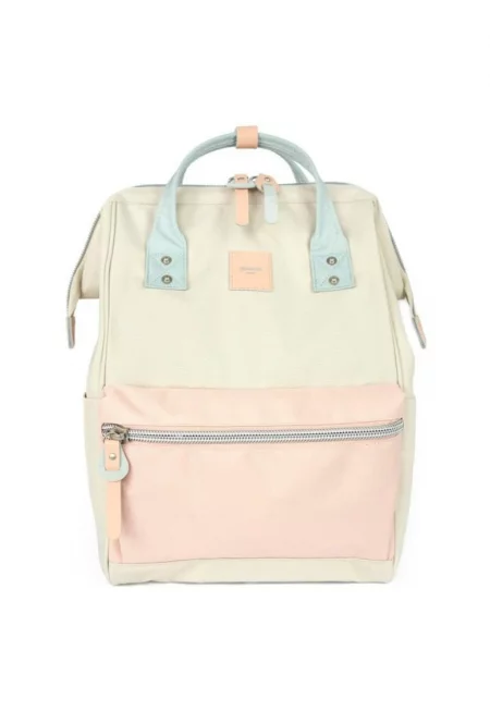 Раница  No. 36 Candy M - 15л - 28x40см - с USB - бежова - пастелно розова