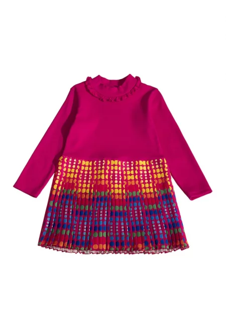 Разкроена рокля с плисе