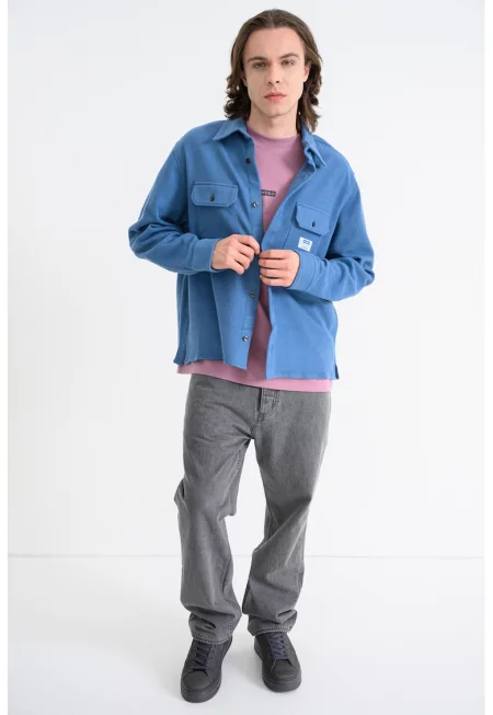 Релефна риза Ekynone с джобове - Лавандула