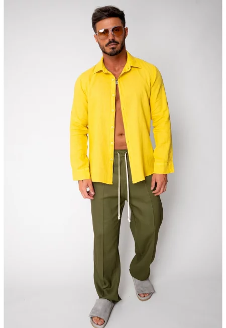 Риза от 100% лен - Yellow Mustard 16908 - Жълт