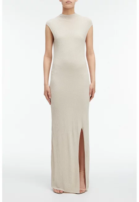 Рокля без ръкави - Светло бежово