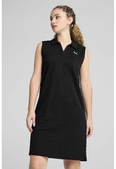 Рокля с памук с яка