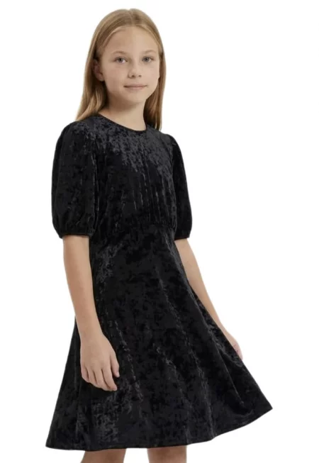 Рокля за момичета - ZOYA Fashion - Clara - Полиестер - Елегантна - Къса - Черна - Черен