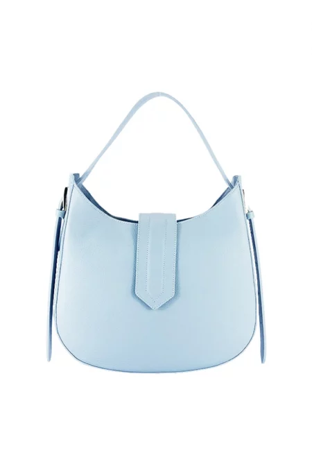 Синя чанта от естествена кожа 1801 122 16996